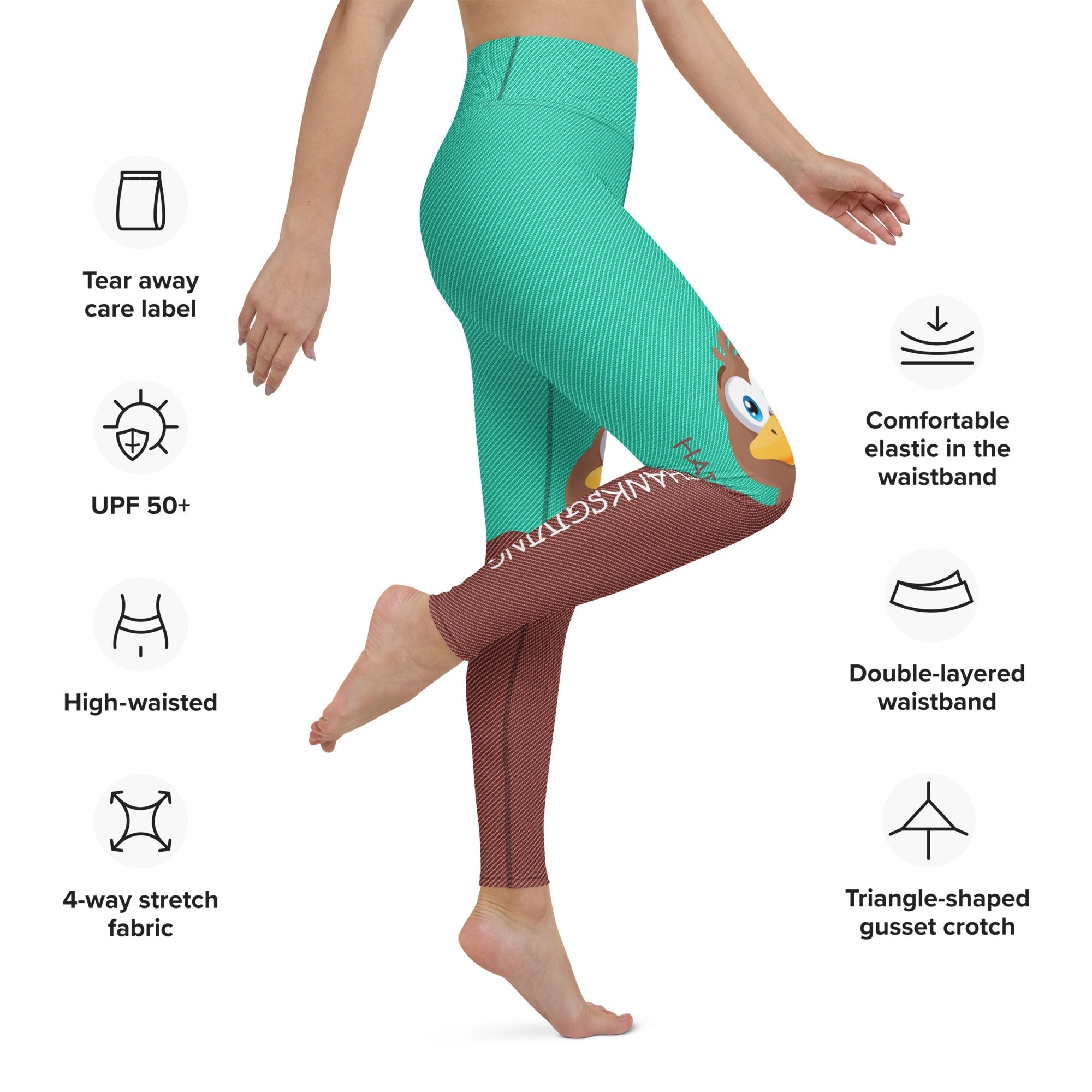 Peeking Turkey Yoga Leggings