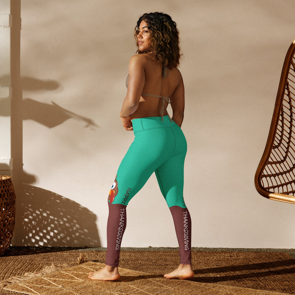 Peeking Turkey Yoga Leggings