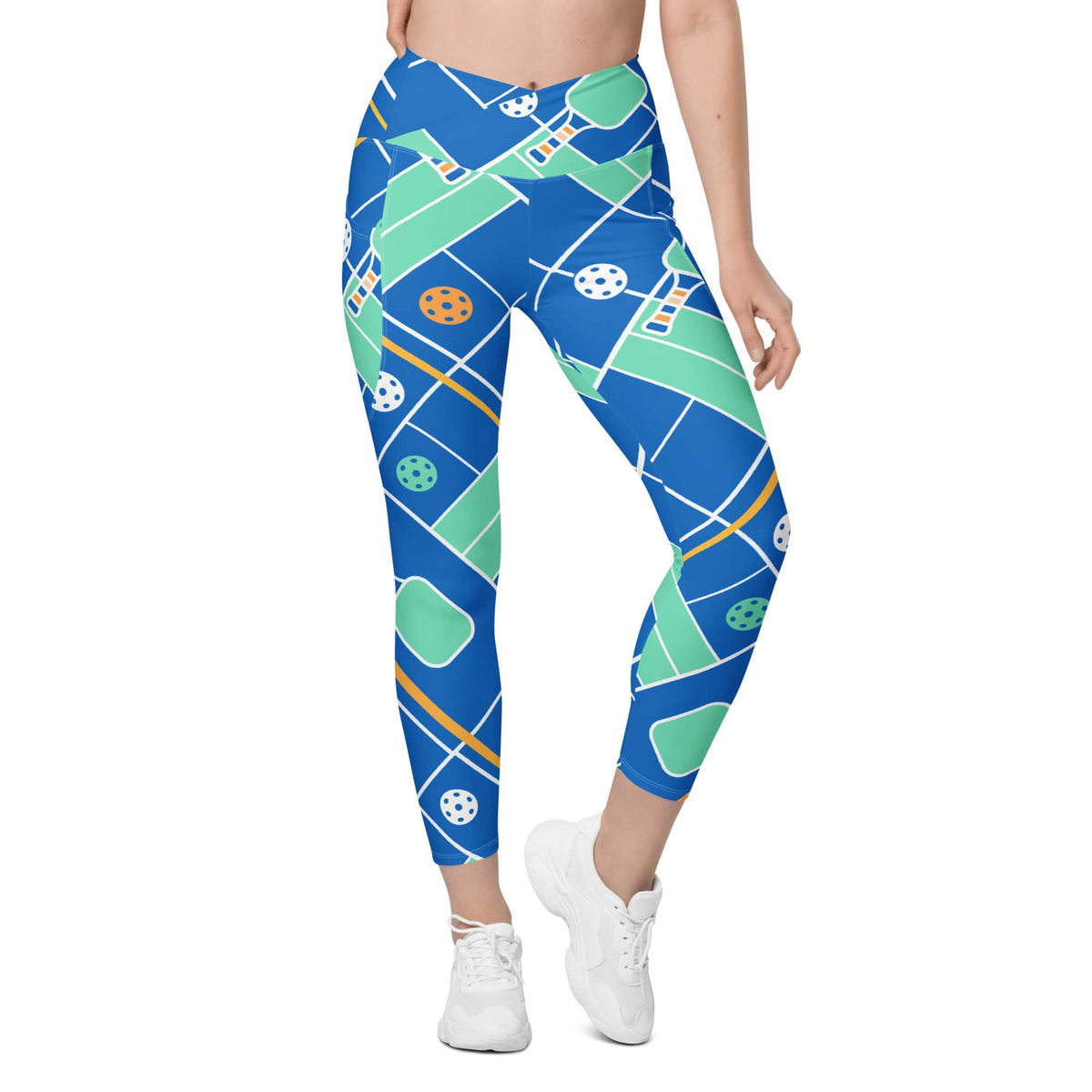 Pickleball Inspired Crossover Leggings With Pockets