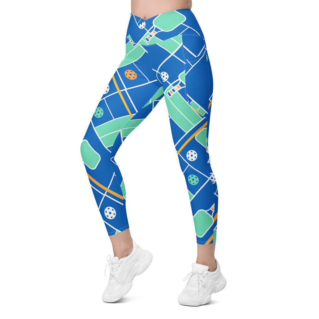 Pickleball Inspired Crossover Leggings With Pockets