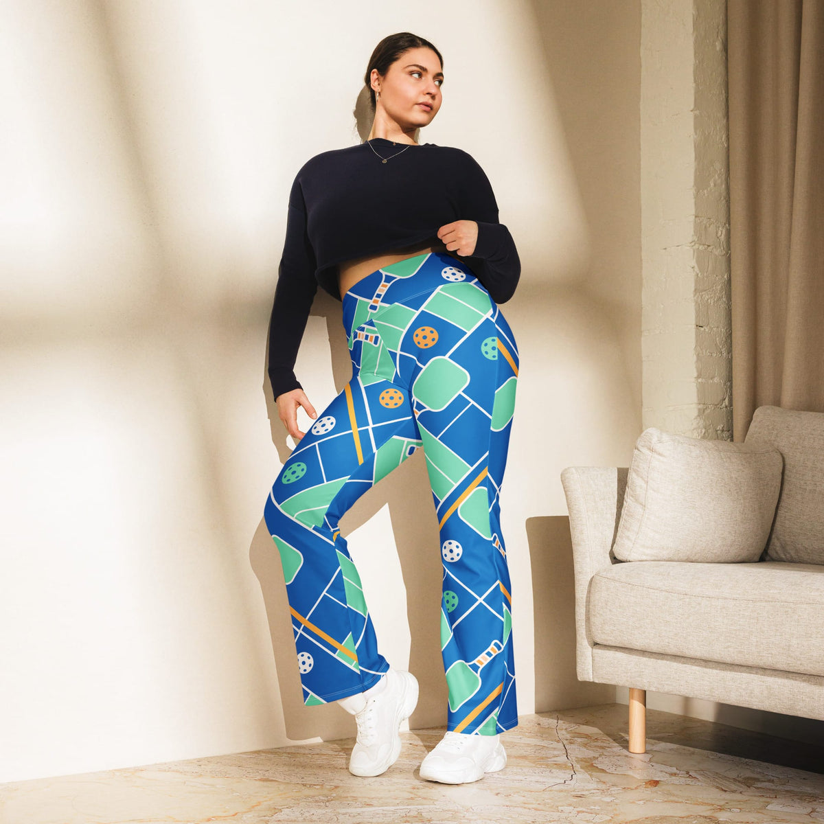 Pickleball Inspired Flare Leggings