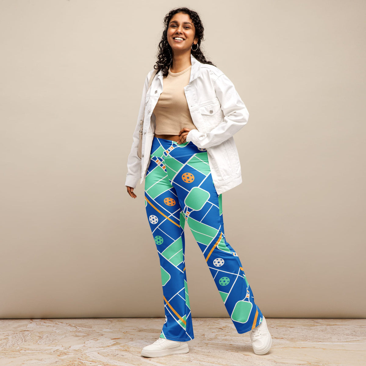 Pickleball Inspired Flare Leggings