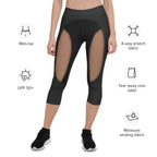 Pin Up Mesh Print Capris