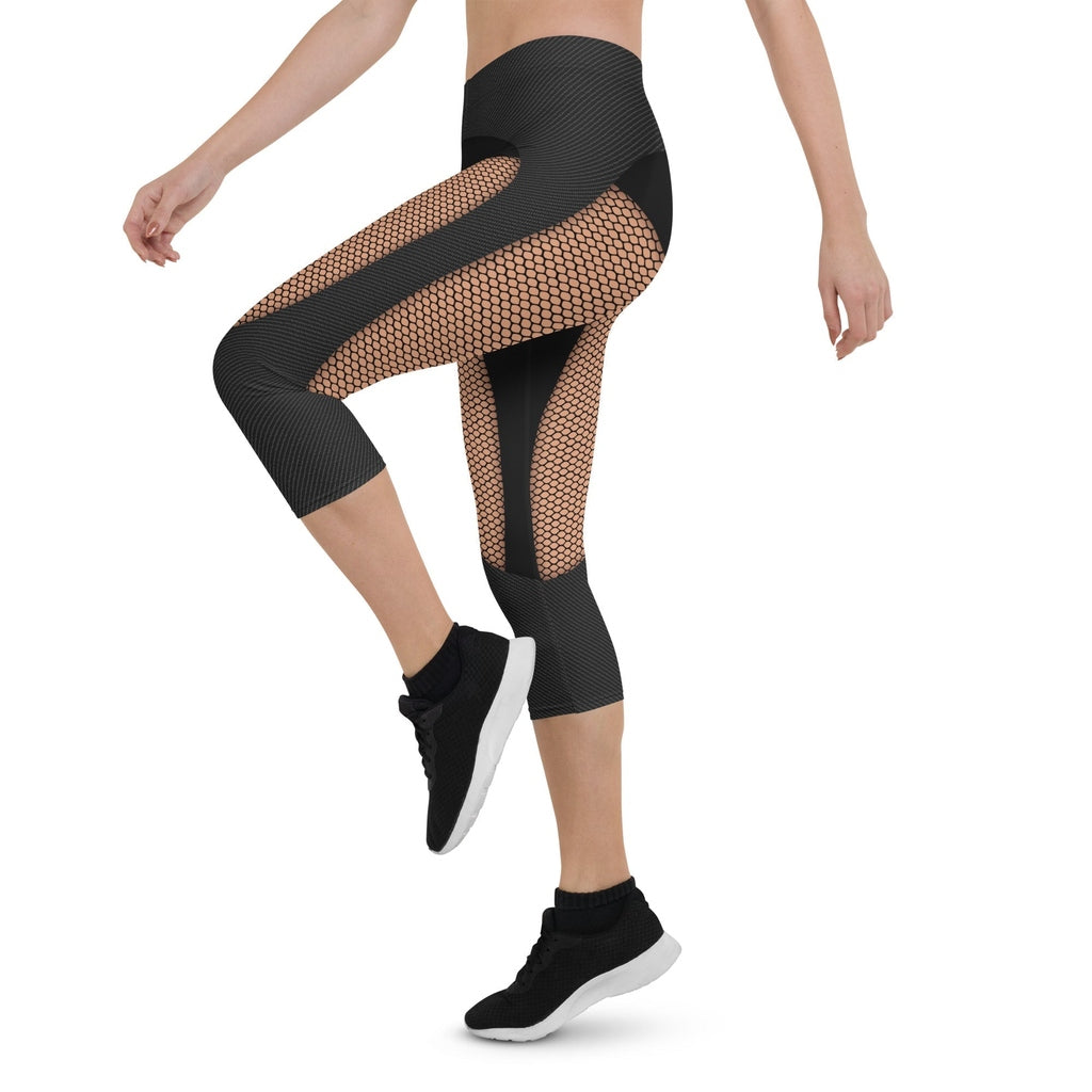 Pin Up Mesh Print Capris