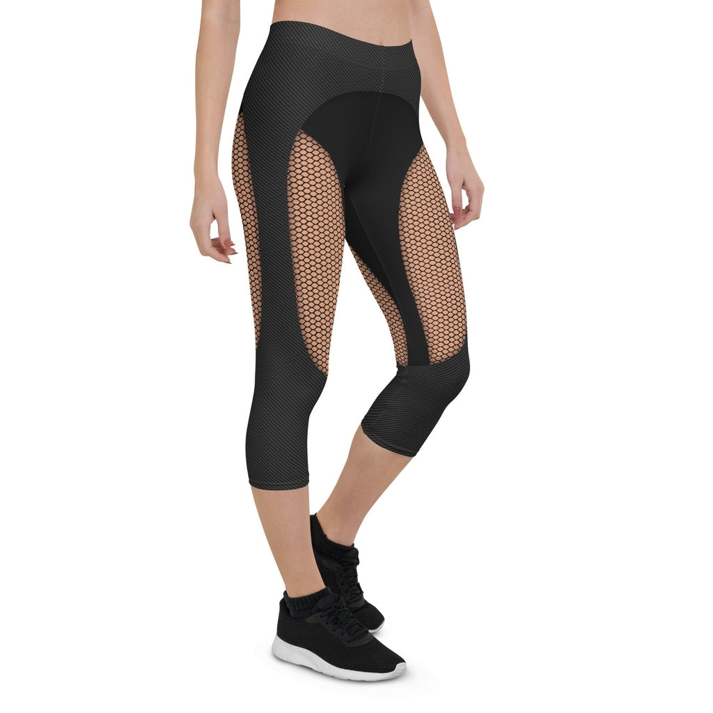 Pin Up Mesh Print Capris