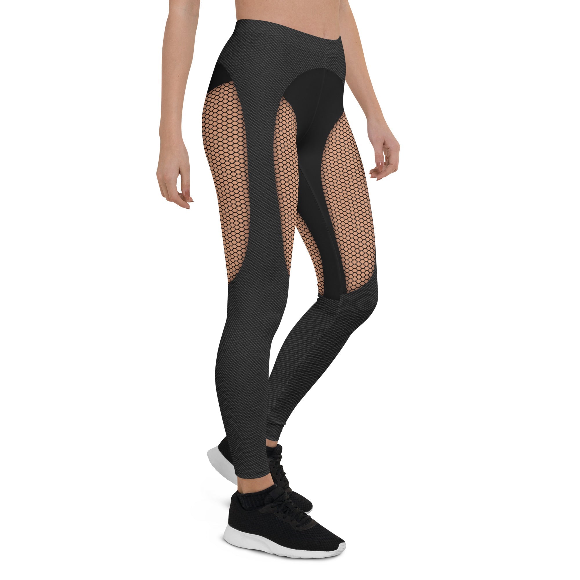 Pin Up Mesh Print Leggings