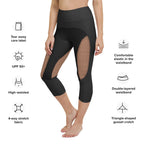 Pin Up Mesh Print Yoga Capris
