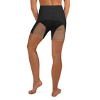 Pin Up Mesh Print Yoga Shorts
