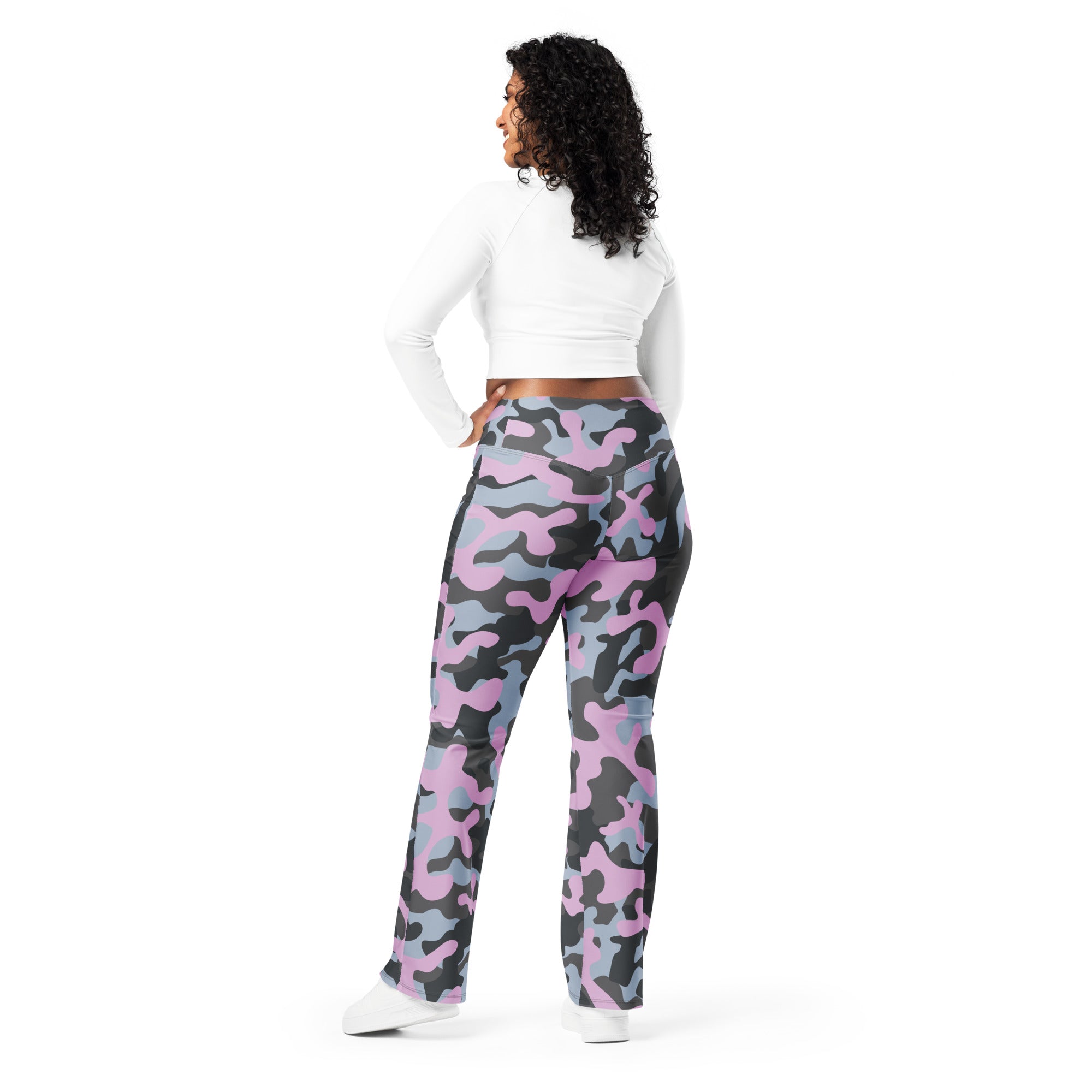 Pink Camo Flare Leggings