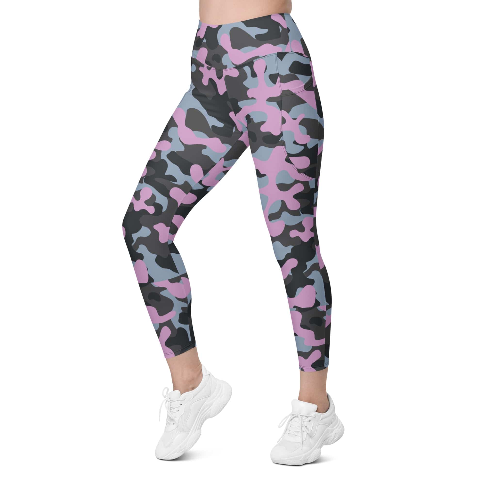 Pink Camo Leggings With Pockets