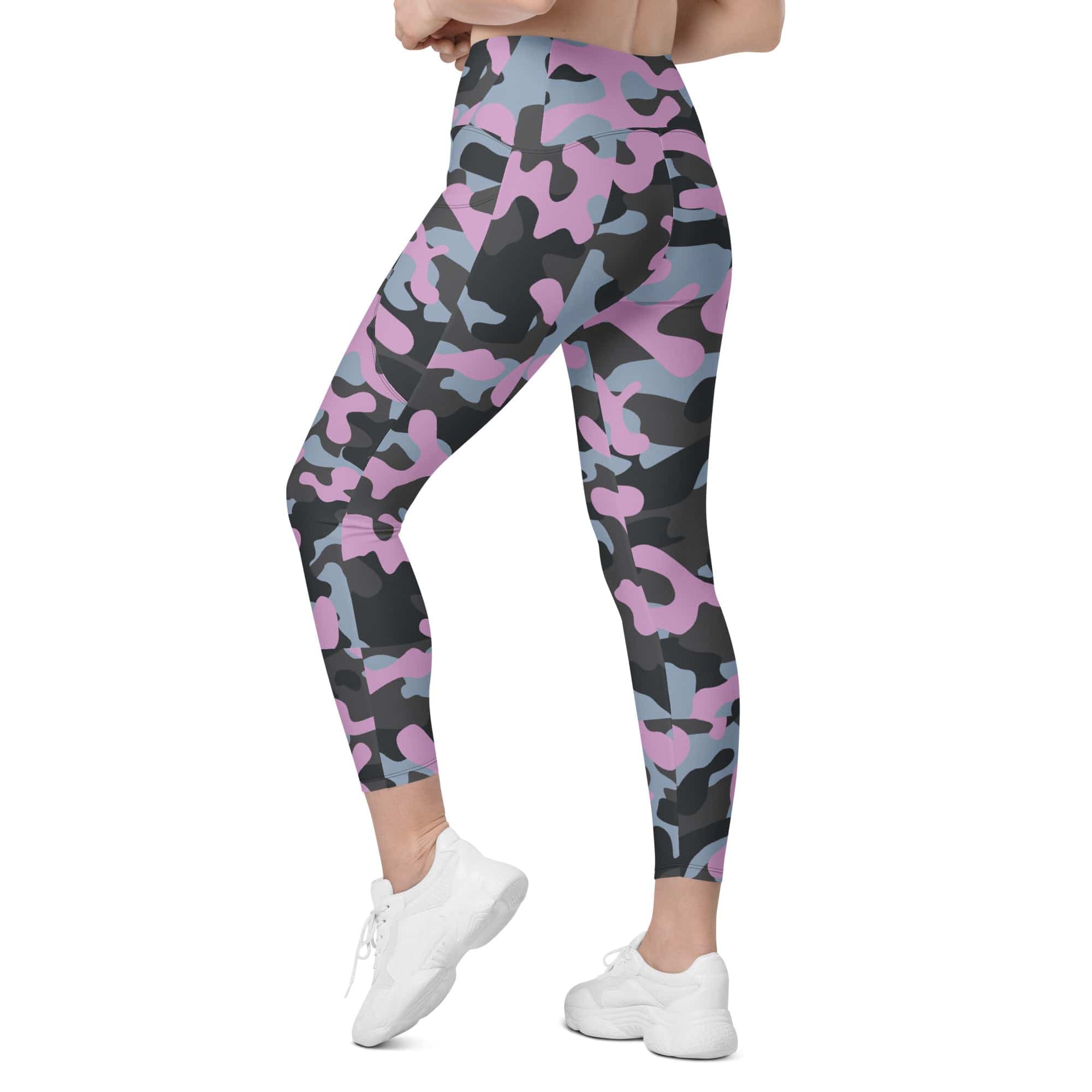 Pink Camo Leggings With Pockets