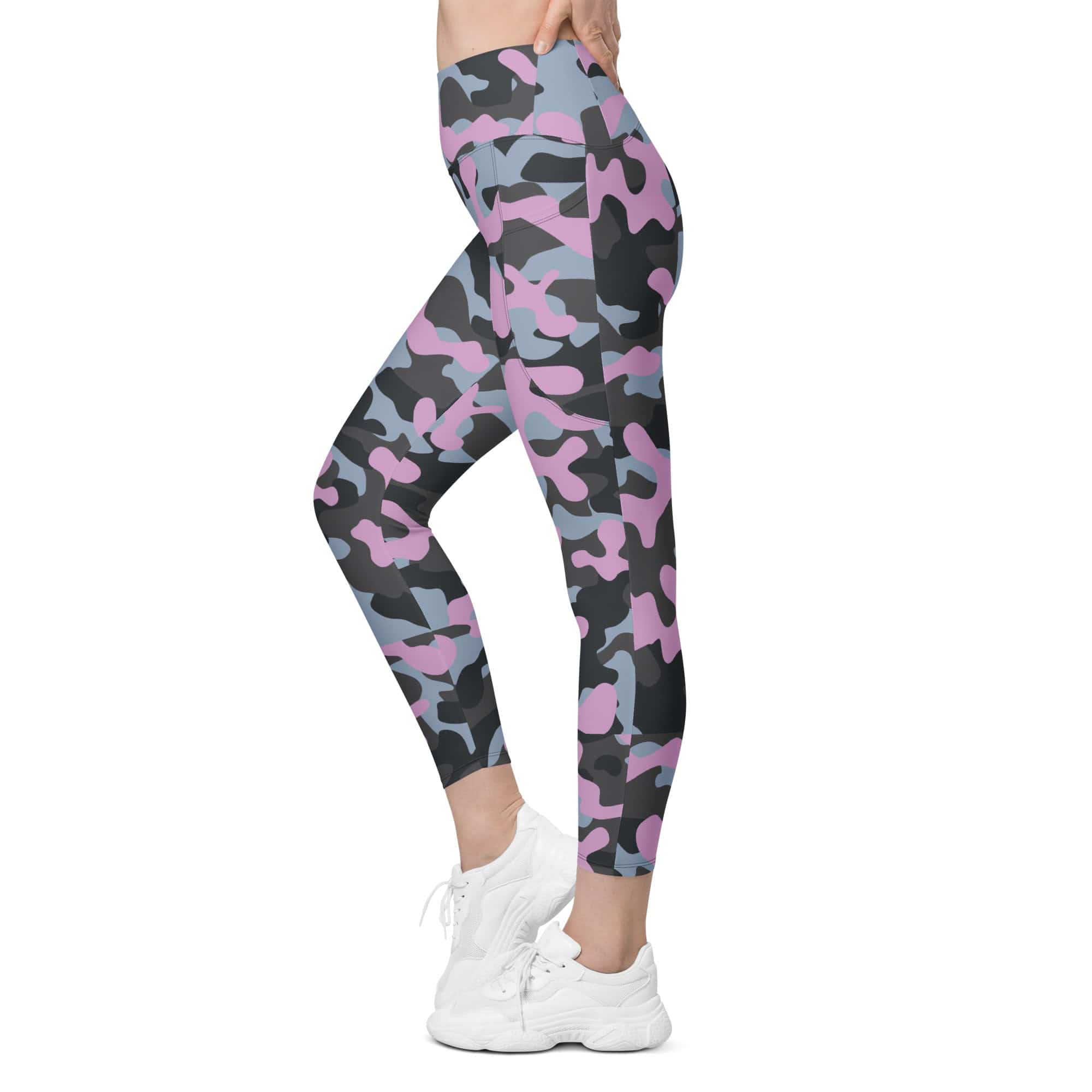 Pink Camo Leggings With Pockets