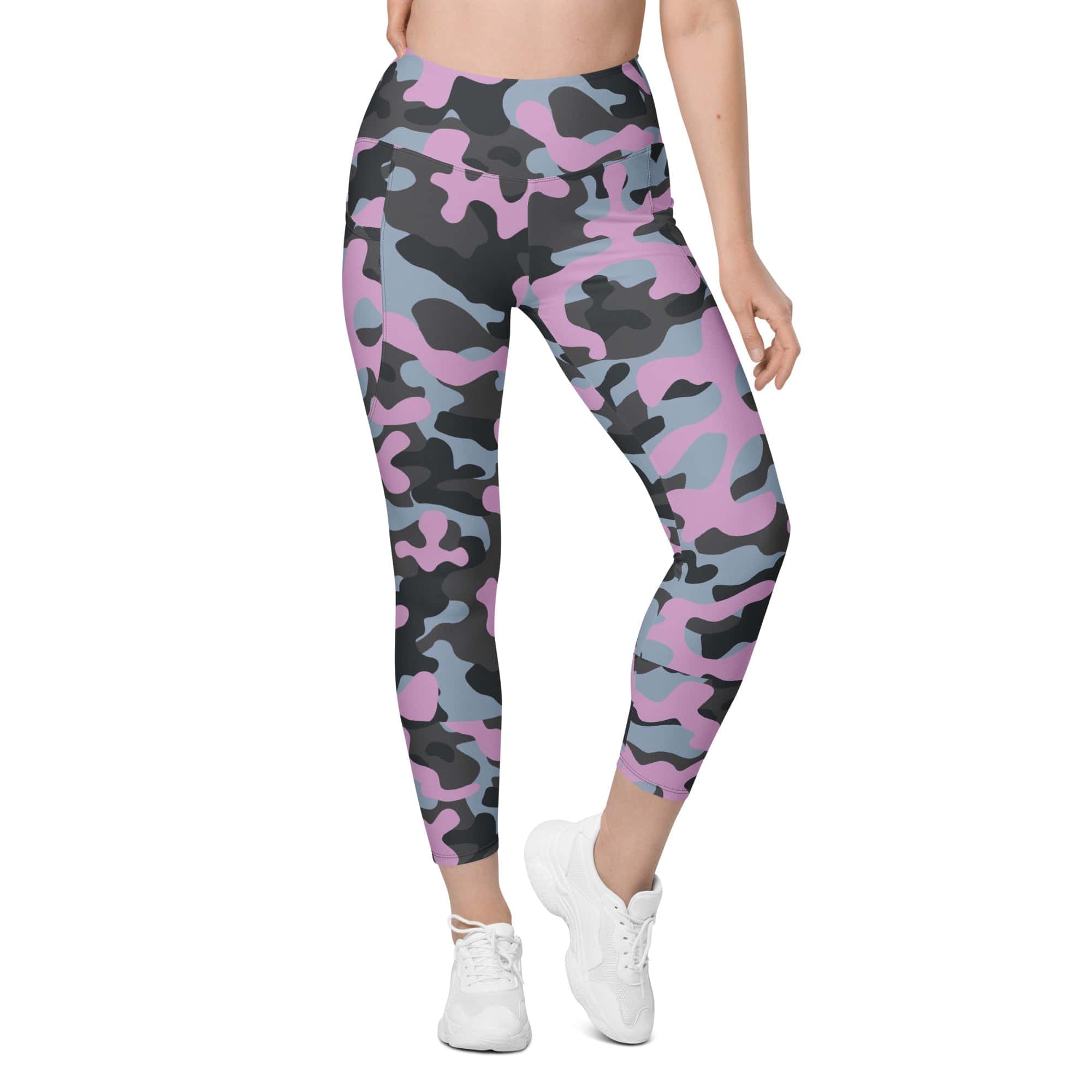 Pink Camo Leggings With Pockets