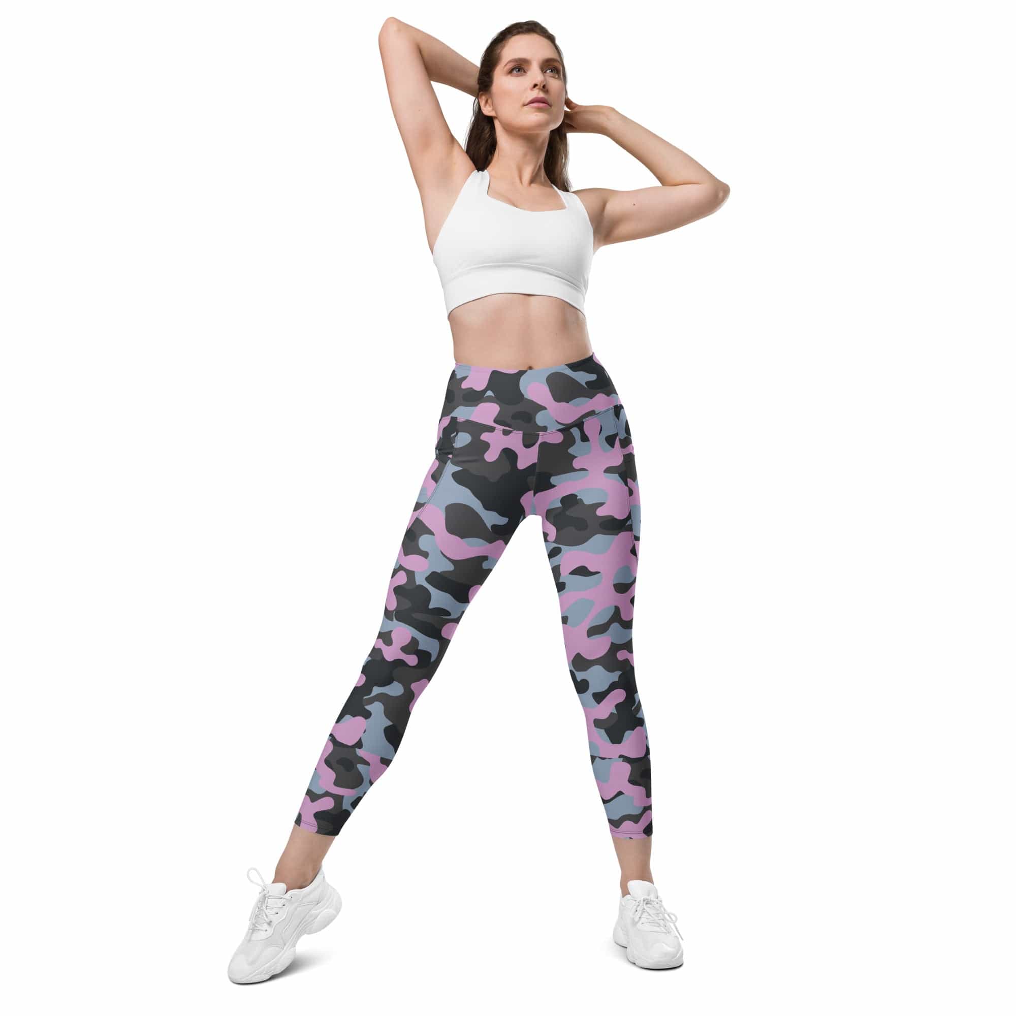 Pink Camo Leggings With Pockets