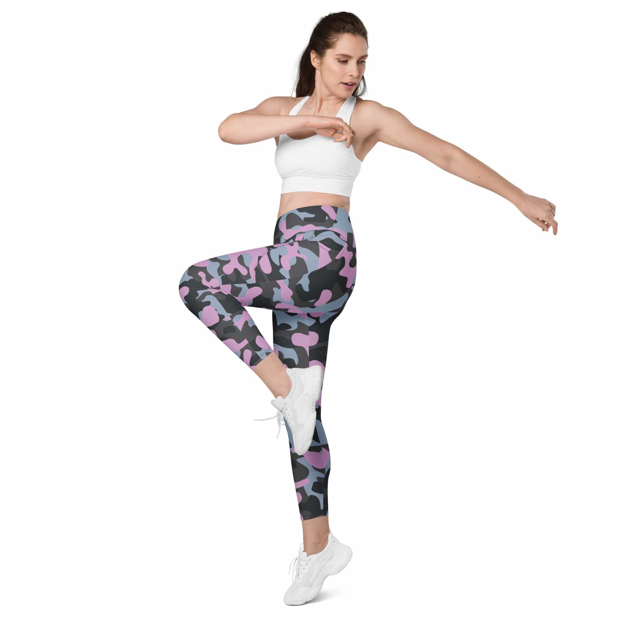 Pink Camo Leggings With Pockets
