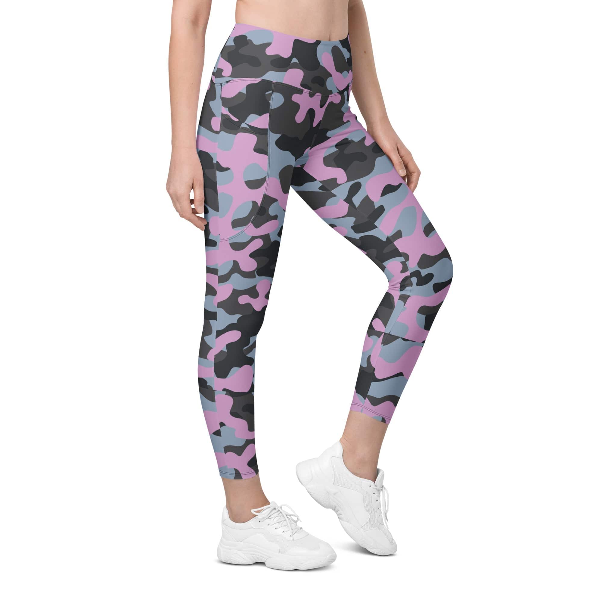 Pink Camo Leggings With Pockets