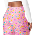 Pink Doughnut Glaze Flare Leggings