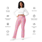 Pink Doughnut Glaze Flare Leggings