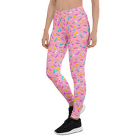 Pink Doughnut Glaze Leggings