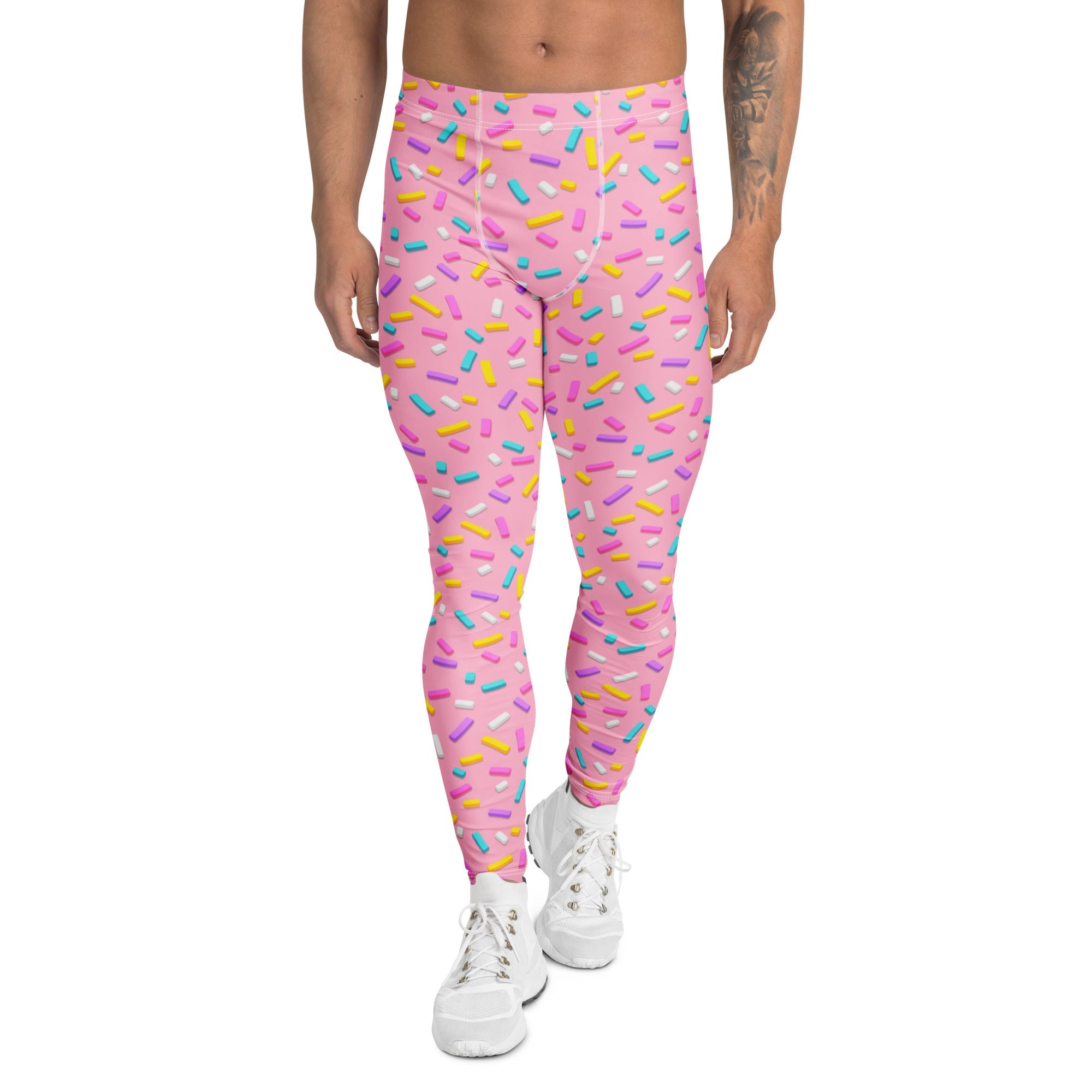 Pink Doughnut Glaze Men's Leggings