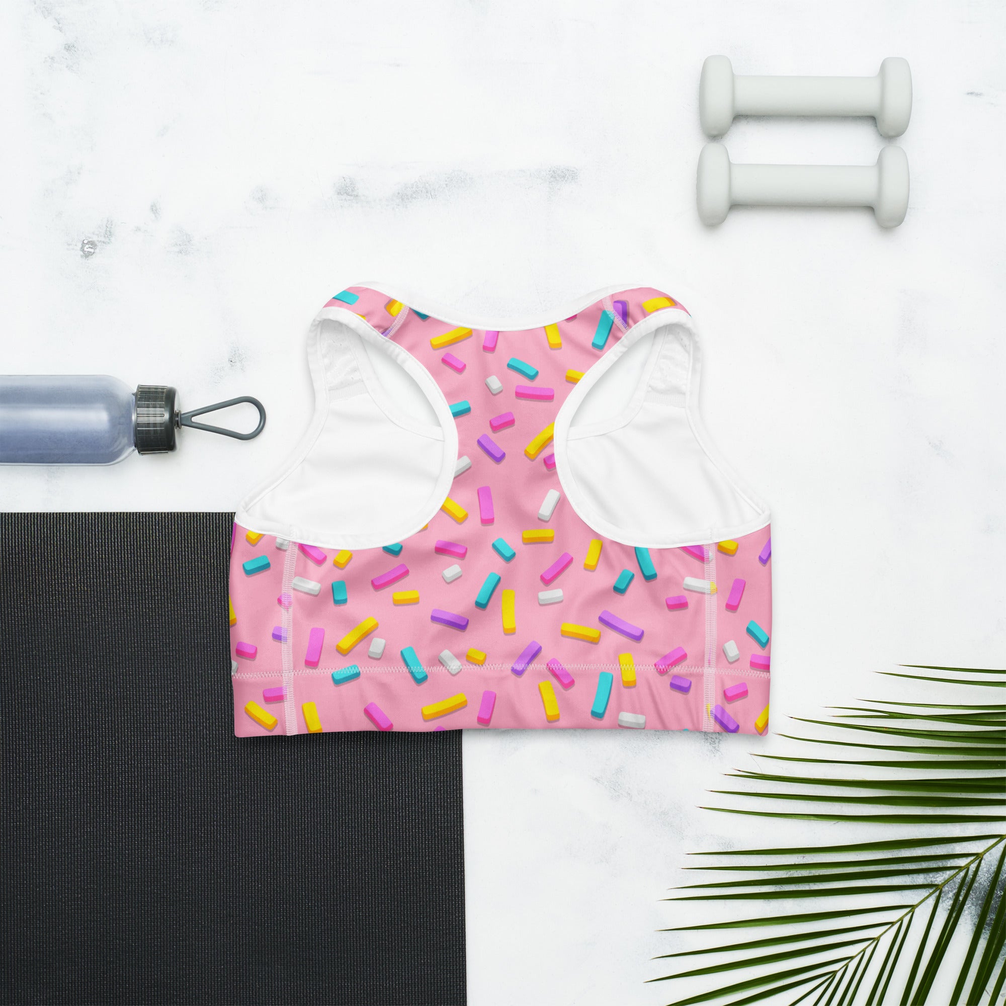 Pink Doughnut Glaze Sports Bra