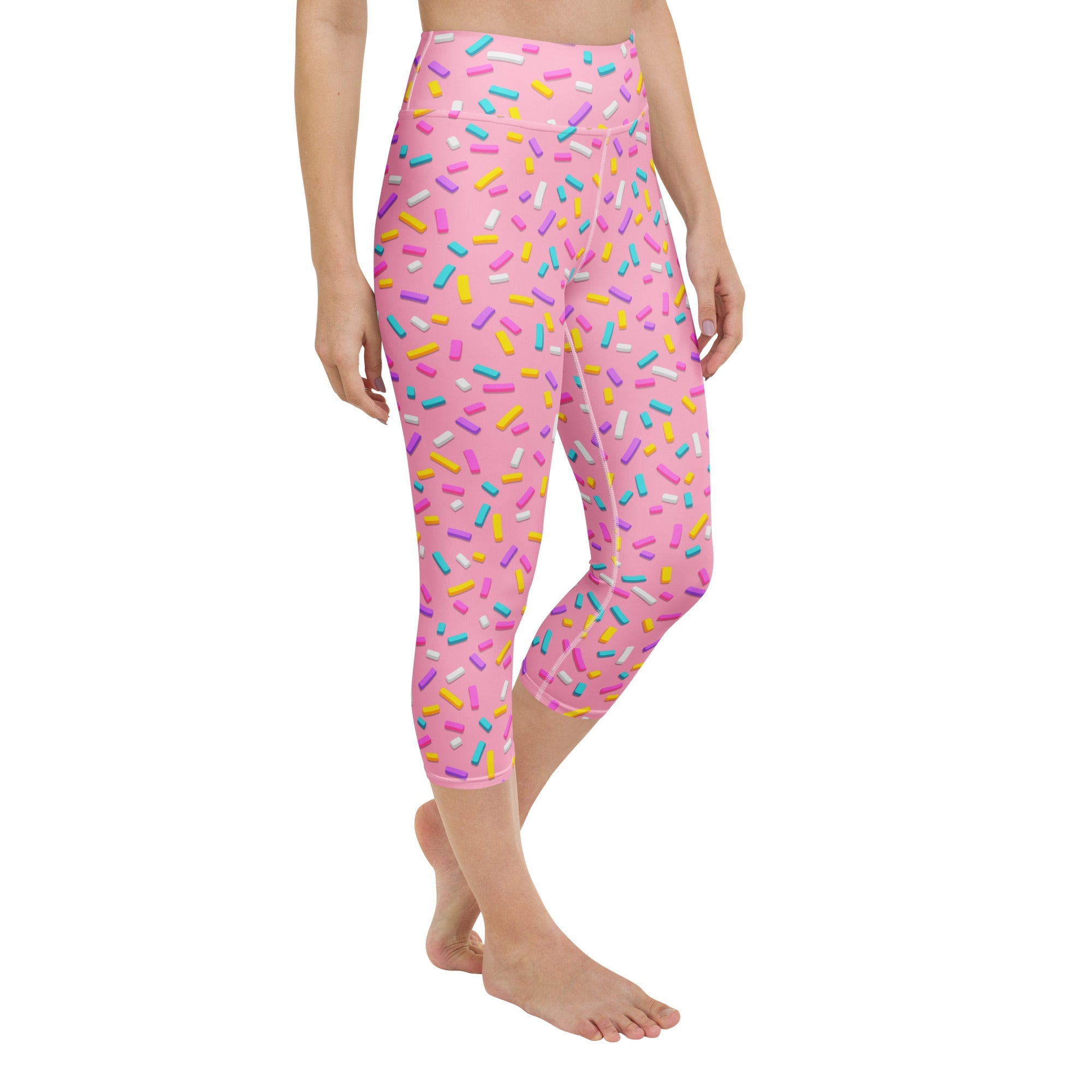 Pink Doughnut Glaze Yoga Capris
