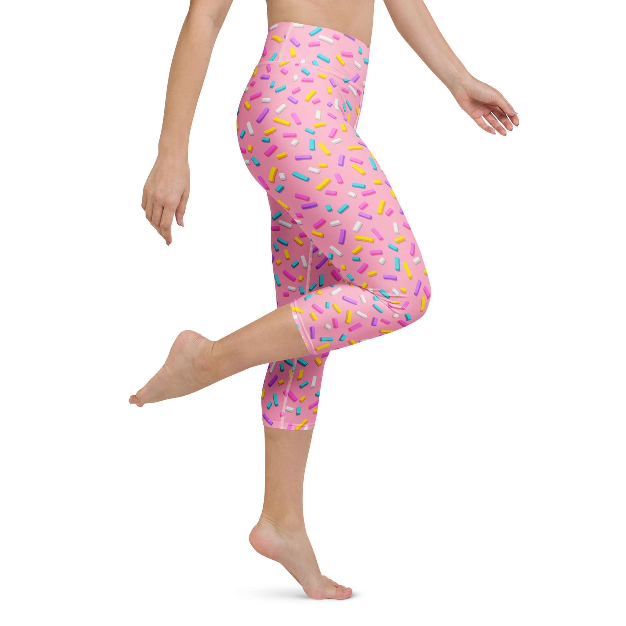 Pink Doughnut Glaze Yoga Capris