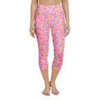 Pink Doughnut Glaze Yoga Capris