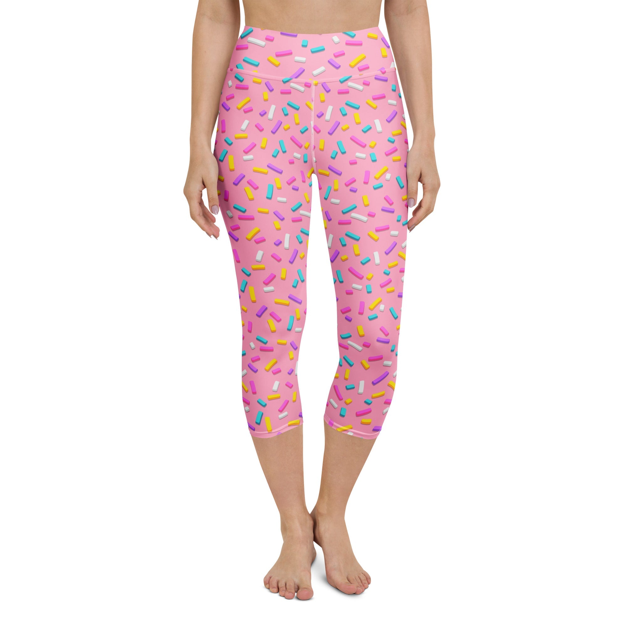 Pink Doughnut Glaze Yoga Capris