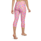 Pink Doughnut Glaze Yoga Capris