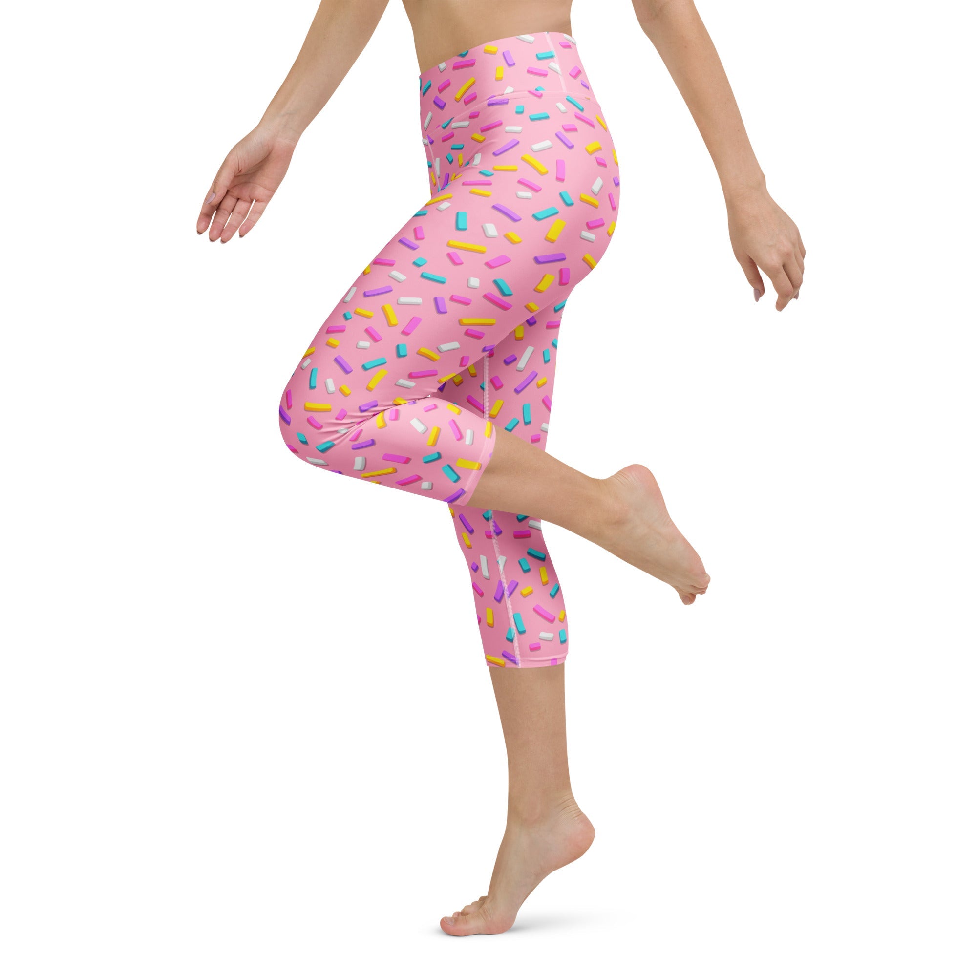 Pink Doughnut Glaze Yoga Capris