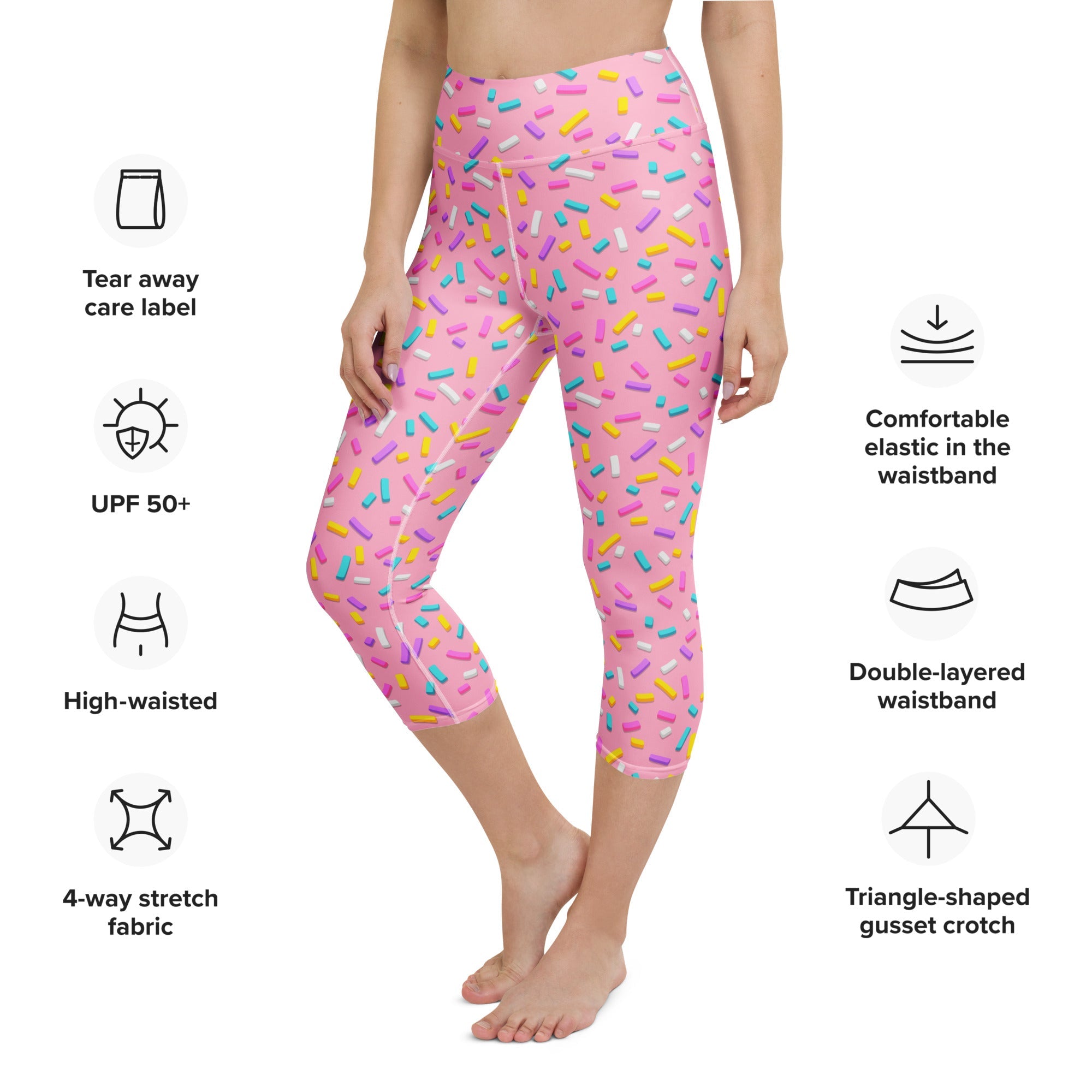 Pink Doughnut Glaze Yoga Capris