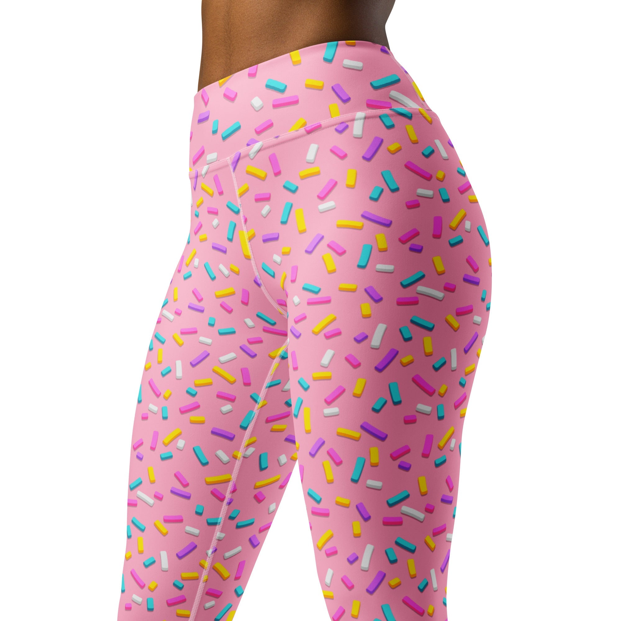 Pink Doughnut Glaze Yoga Leggings