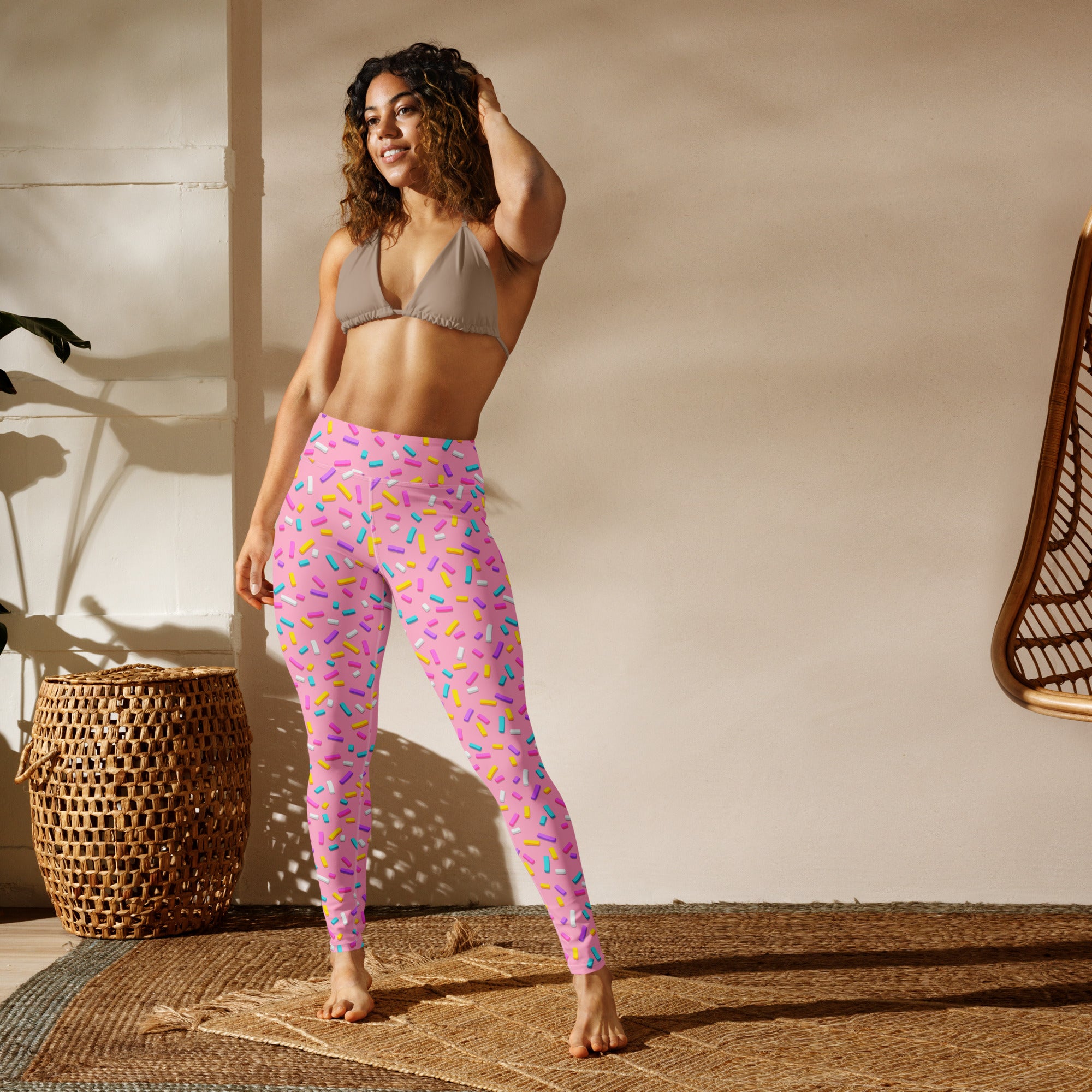 Pink Doughnut Glaze Yoga Leggings