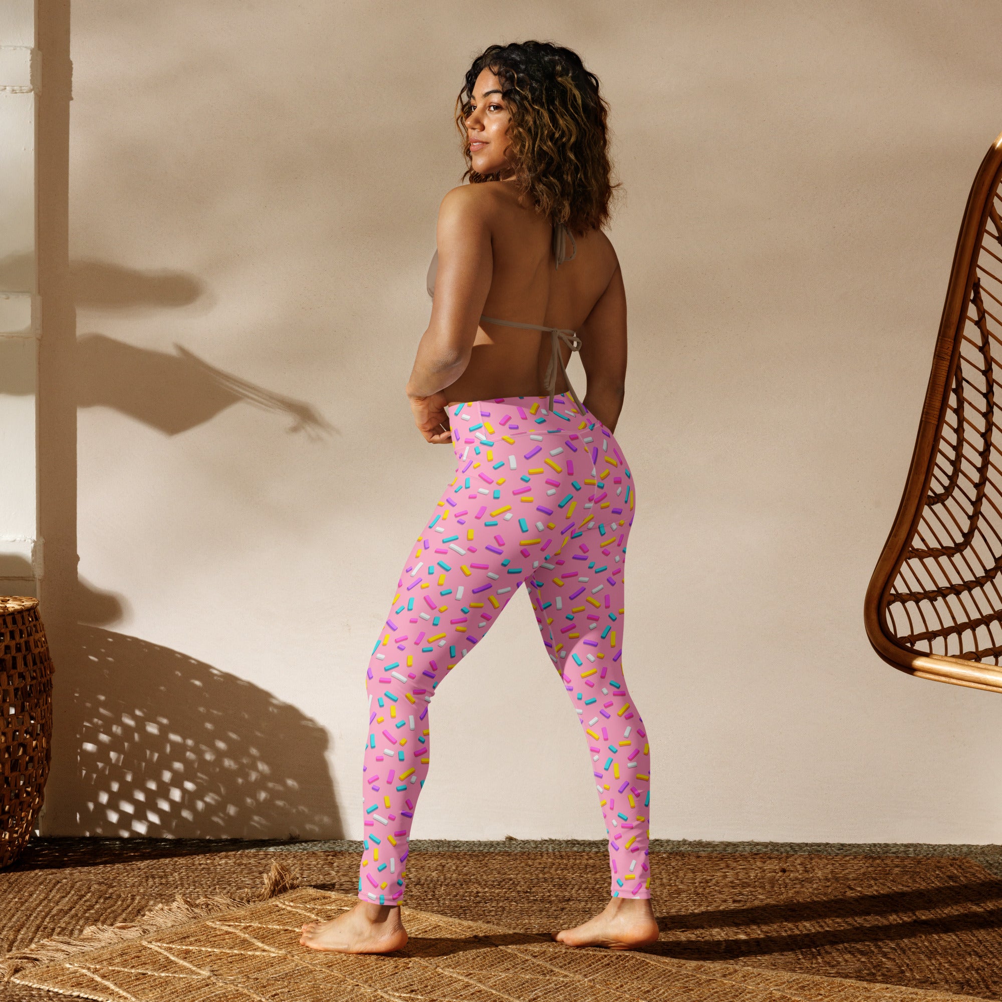 Pink Doughnut Glaze Yoga Leggings
