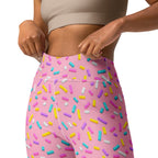 Pink Doughnut Glaze Yoga Leggings