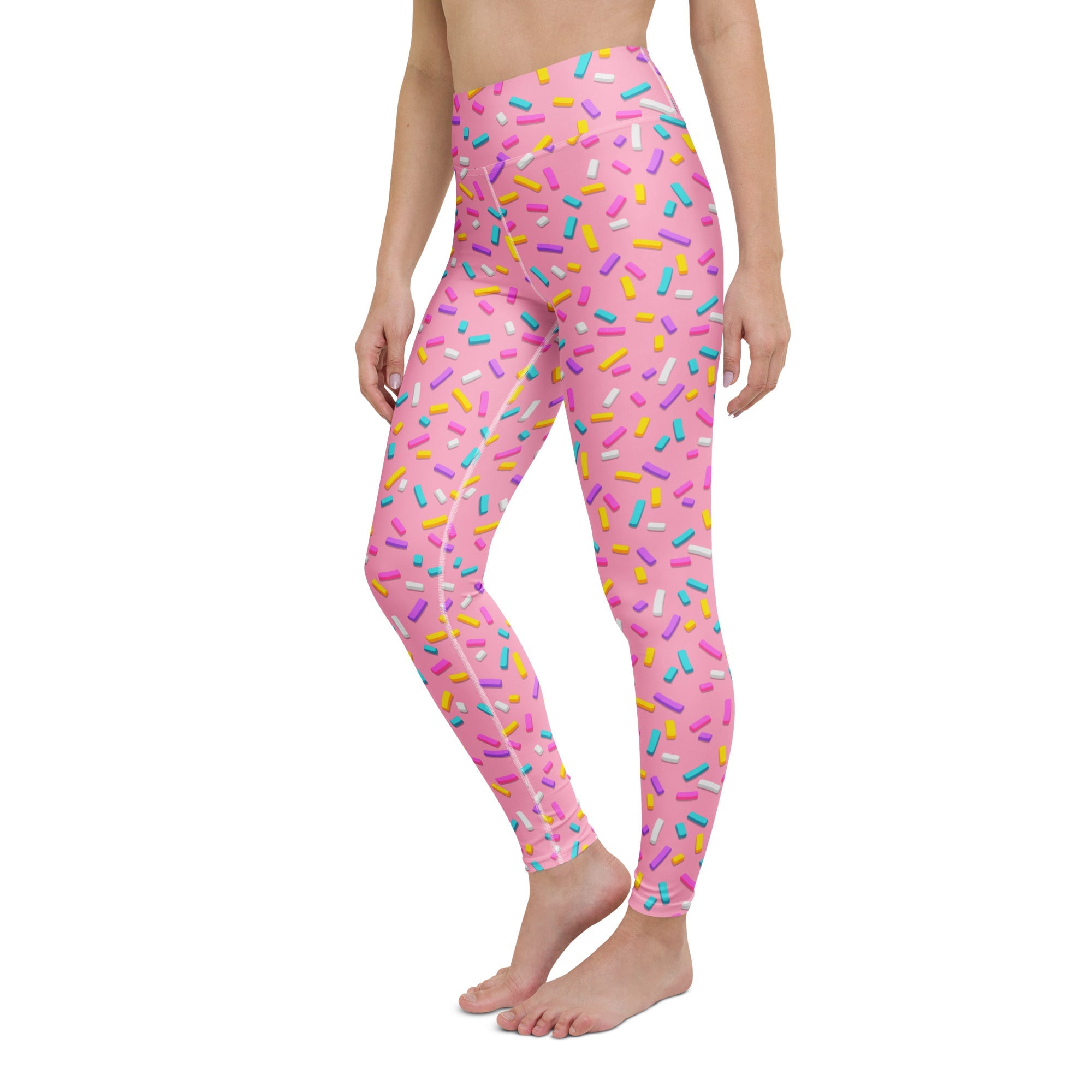 Pink Doughnut Glaze Yoga Leggings
