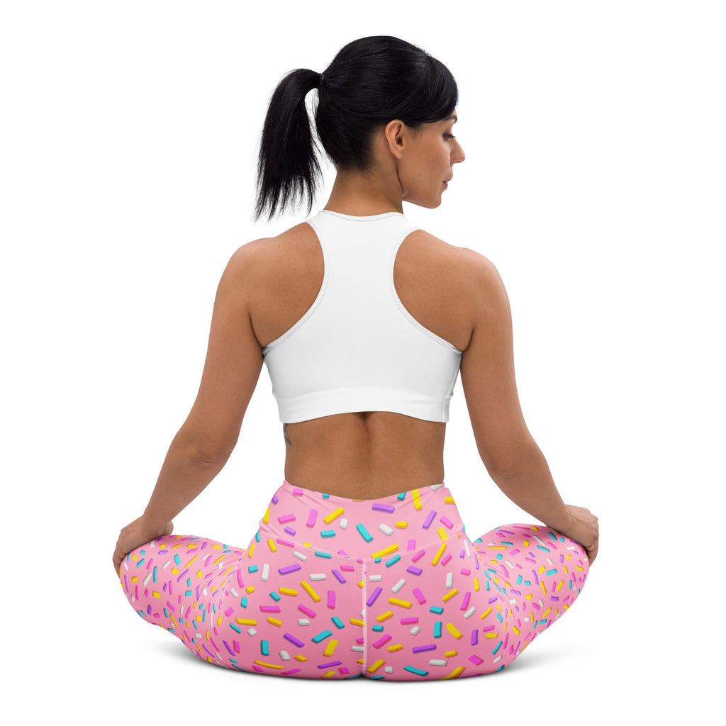 Pink Doughnut Glaze Yoga Leggings