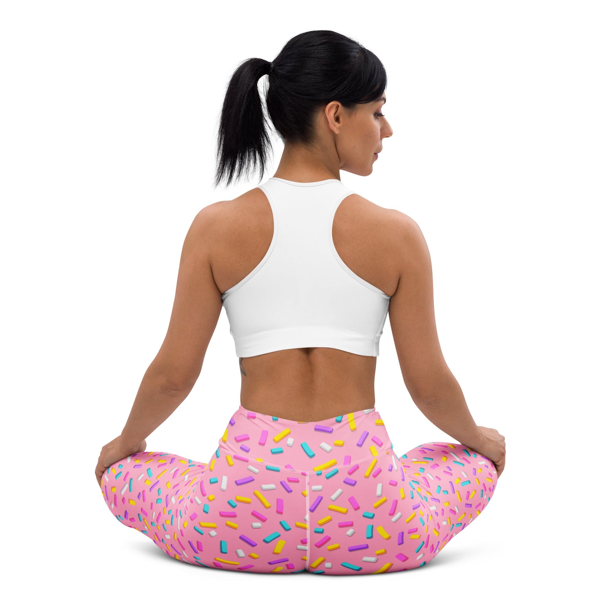 Pink Doughnut Glaze Yoga Leggings