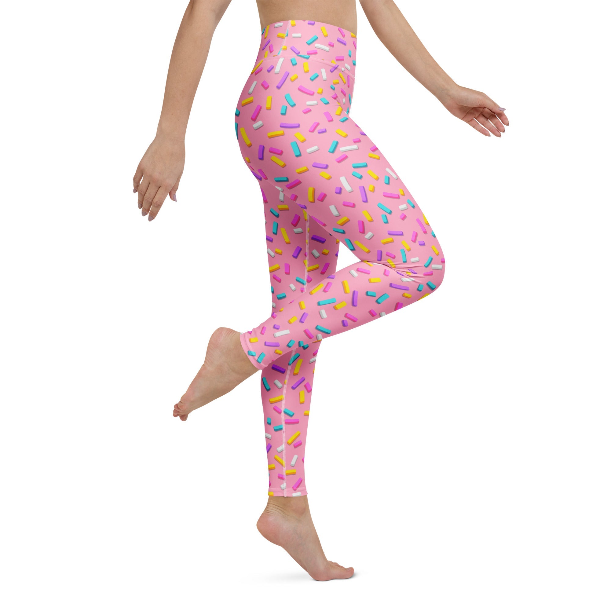 Pink Doughnut Glaze Yoga Leggings