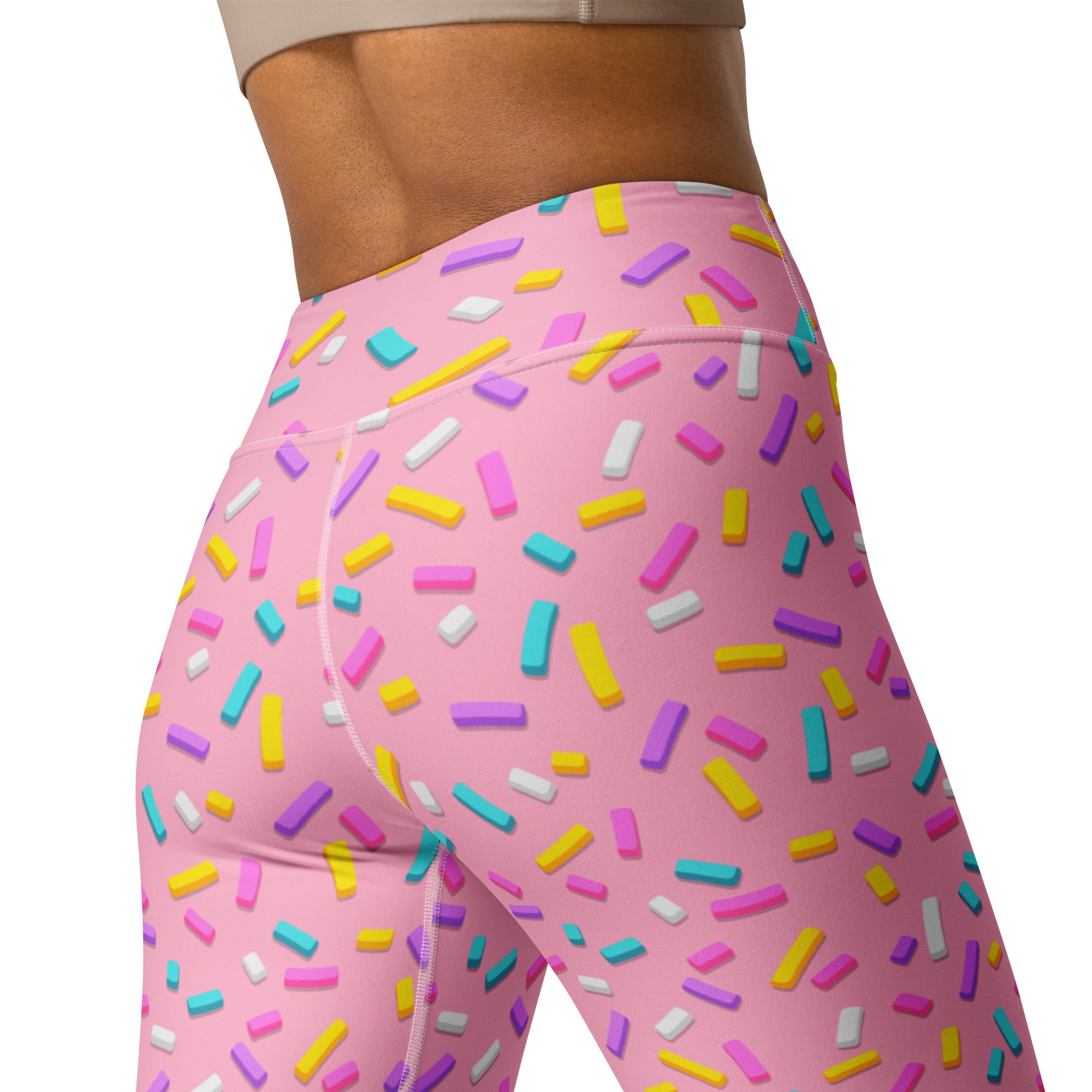 Pink Doughnut Glaze Yoga Leggings