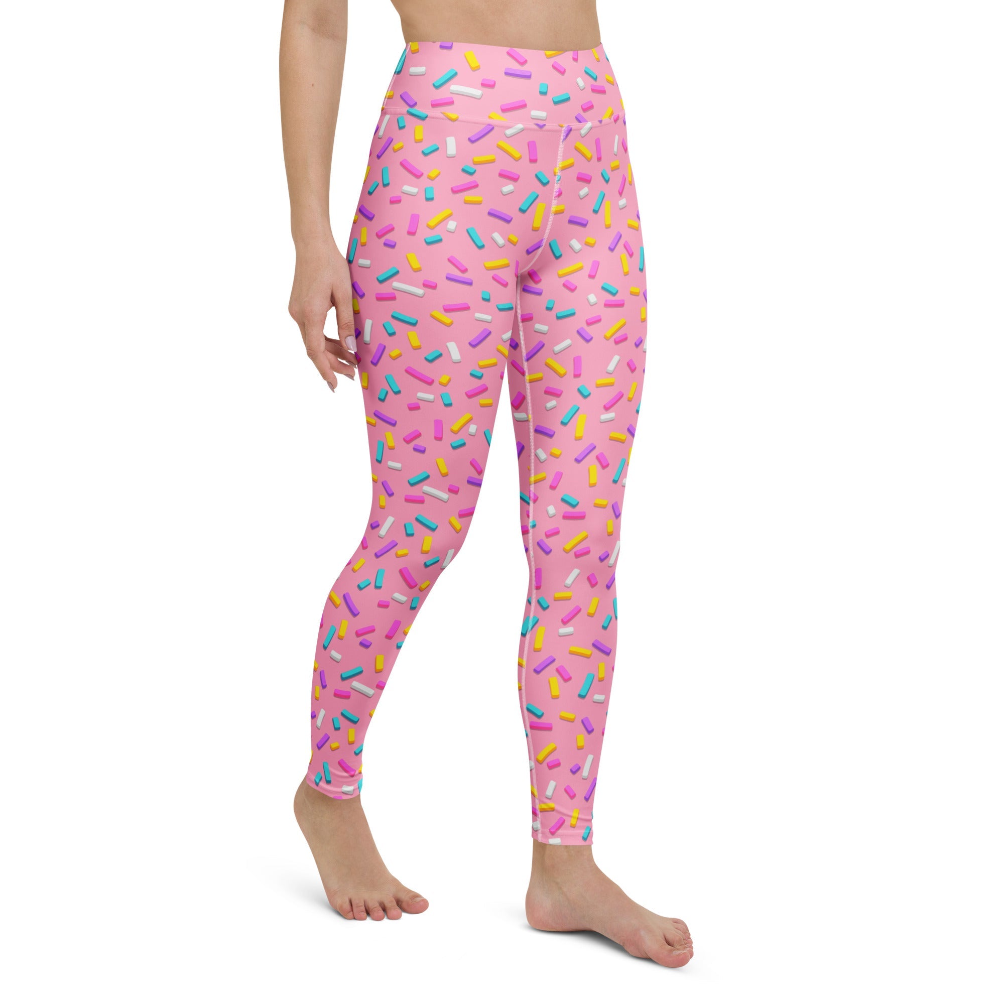 Pink Doughnut Glaze Yoga Leggings