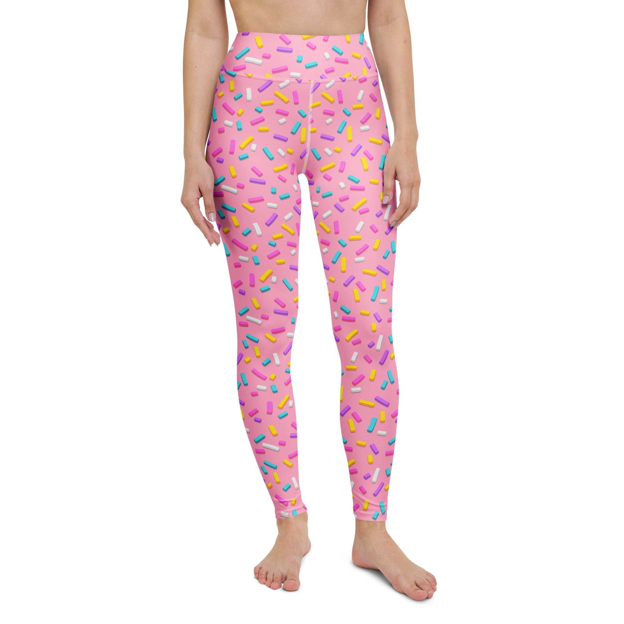 Pink Doughnut Glaze Yoga Leggings