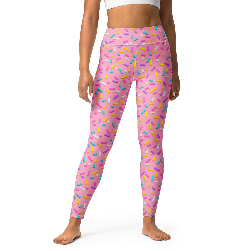 Pink Doughnut Glaze Yoga Leggings