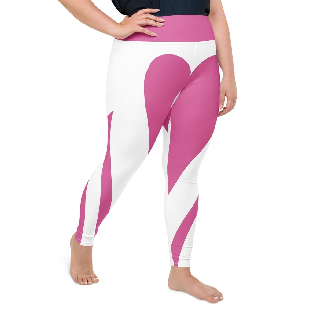 Pink Heart Shaped Plus Size Leggings