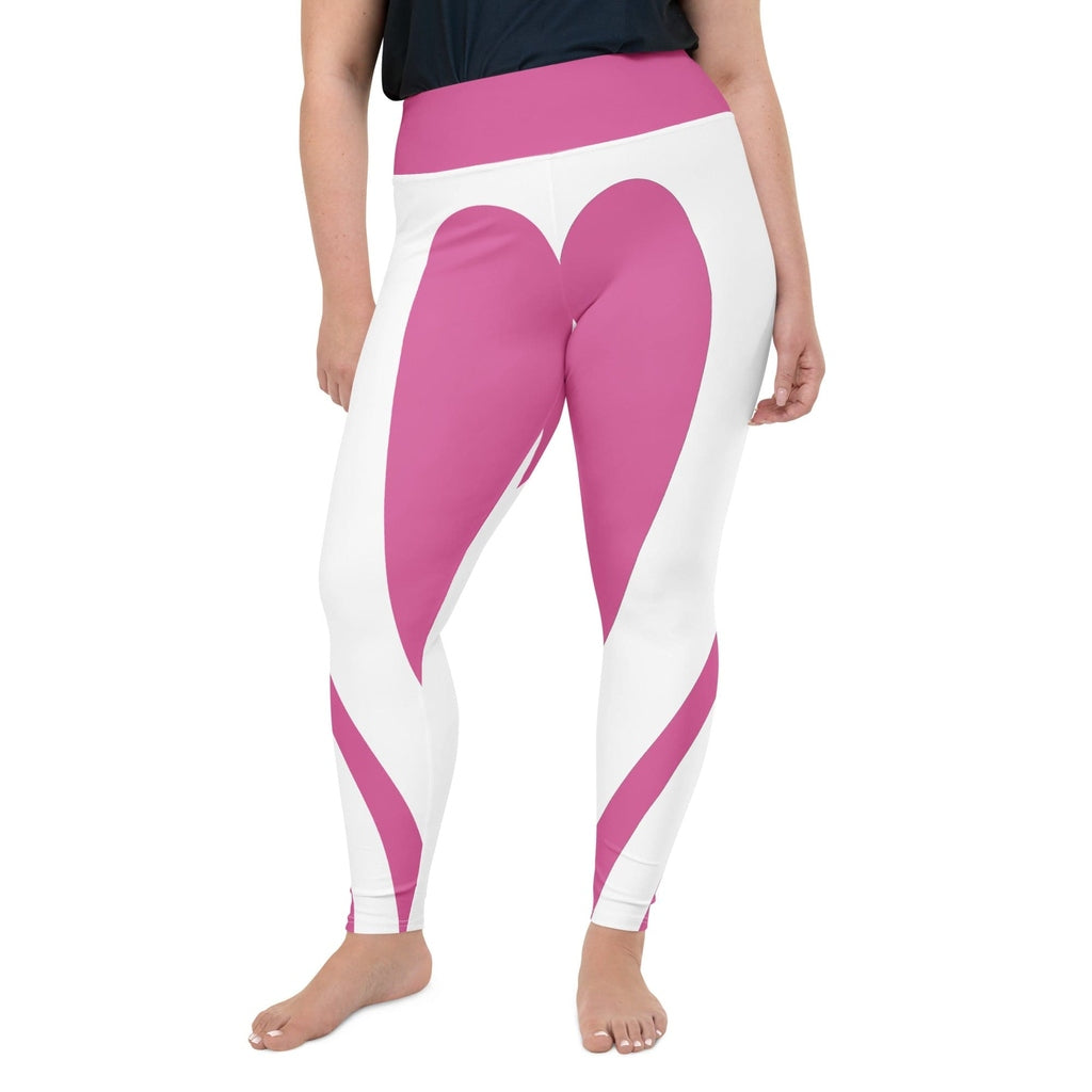 Pink Heart Shaped Plus Size Leggings