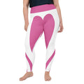 Pink Heart Shaped Plus Size Leggings