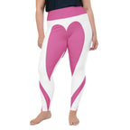 Pink Heart Shaped Plus Size Leggings