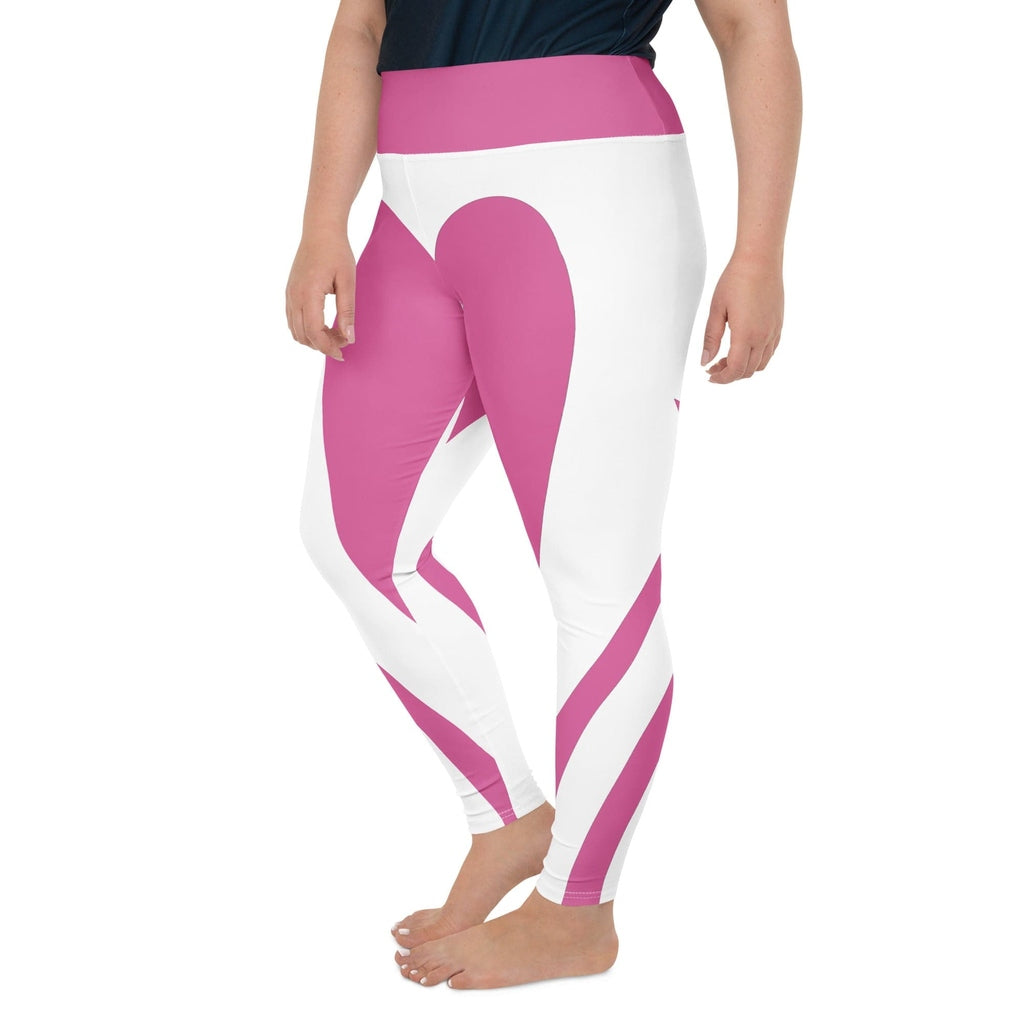 Pink Heart Shaped Plus Size Leggings