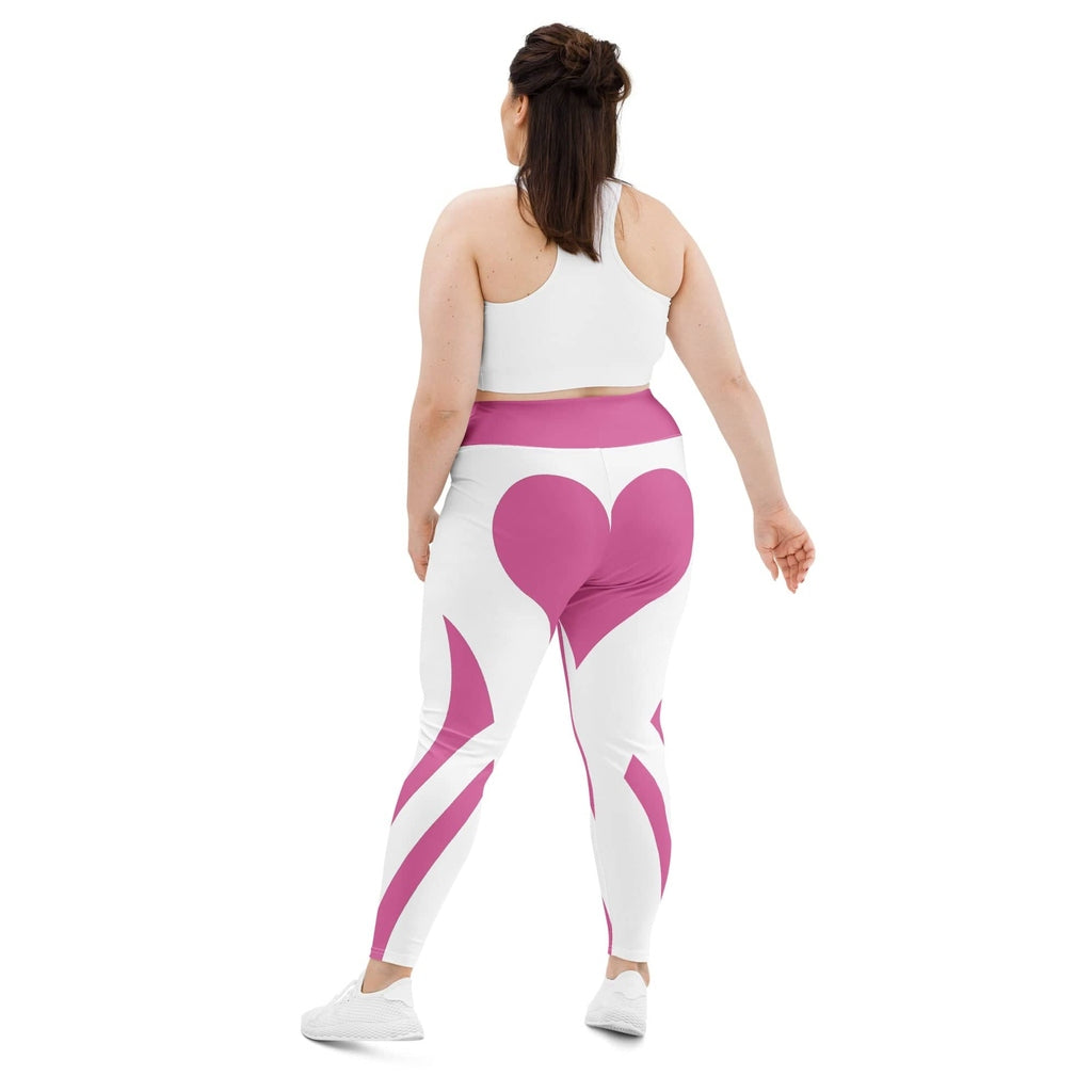 Pink Heart Shaped Plus Size Leggings